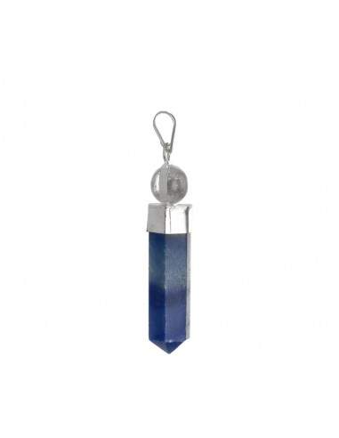 Pendentif en quartz bleu avec sphère...