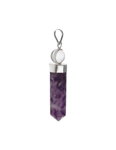 Lepidolite Mica Point with Quartz...