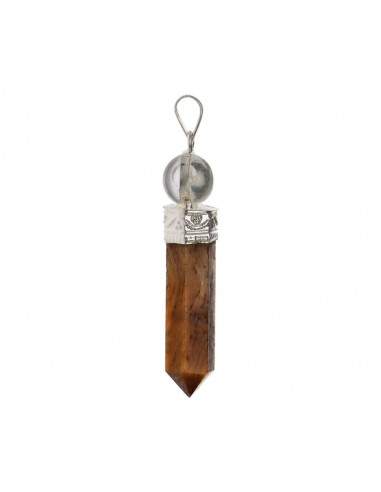 Tiger Eye Point with Quartz Sphere...