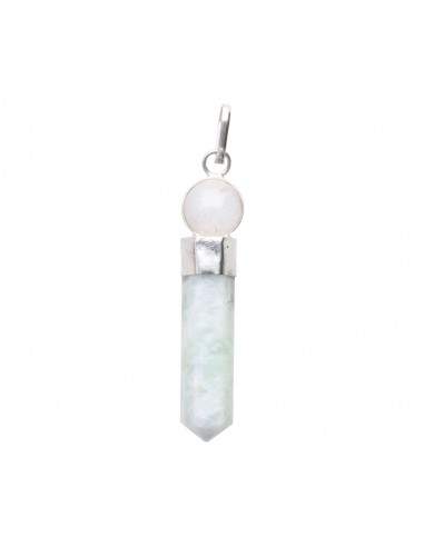 Aquamarine Point with Quartz Sphere...