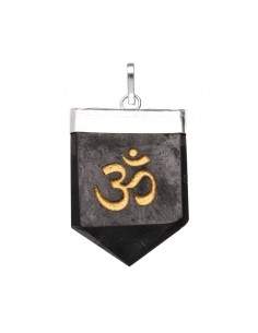 Pendentif Shungit Om plaqué...