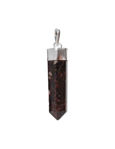 Silver Plated Garnet Point Pendant