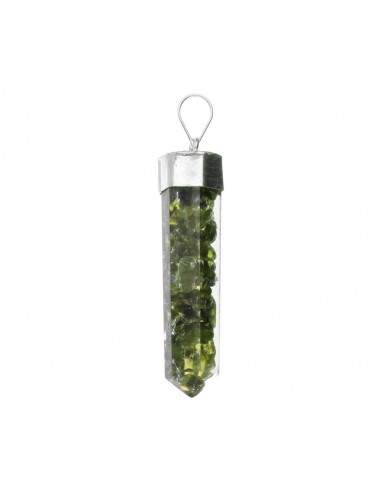 Pendentif en résine argentée avec...