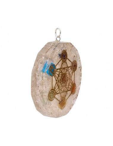 Large Resin Pendant with Selenite