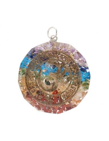Pingente chakras om resina