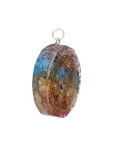 Pendentif Chakra Om en résine