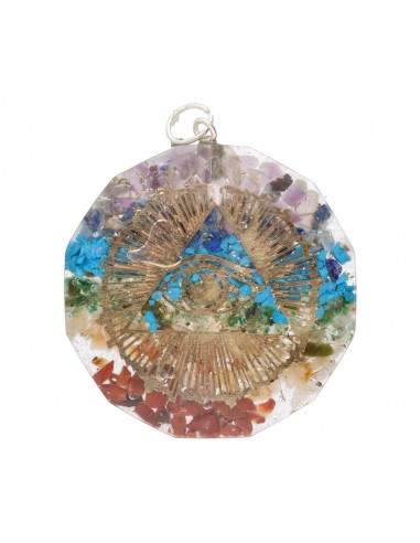 Pendentif en résine Chakra Oeil de Dieu