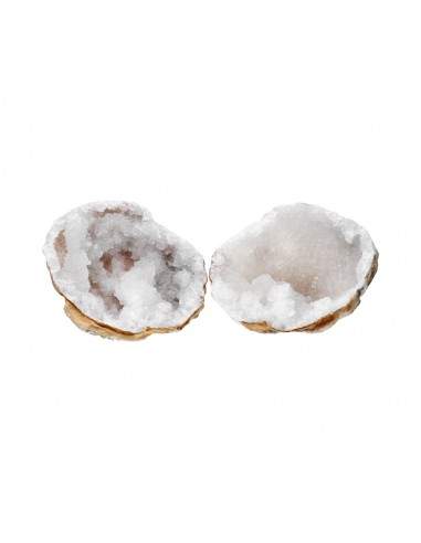 Grande geode de quartzo branco