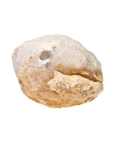 Grande géode de quartz blanc