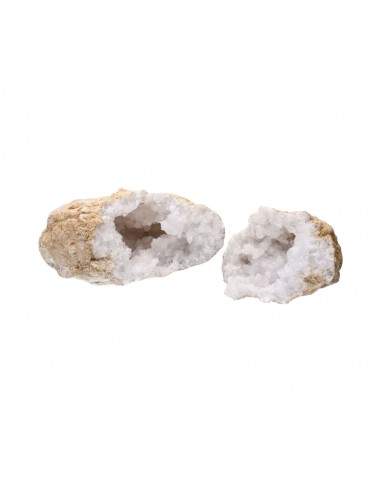 Grande géode de quartz blanc