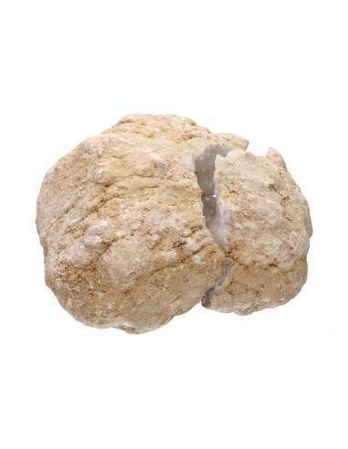 Grande geode de quartzo branco