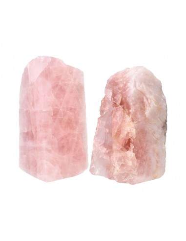 Doble Cara Pulida Cuarzo Rosa