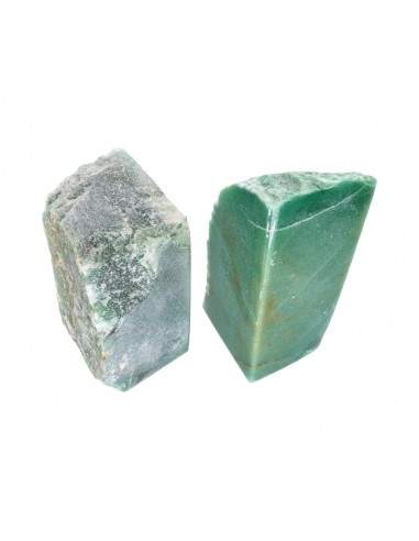 Doble Cara Pulida de Cuarzo Verde