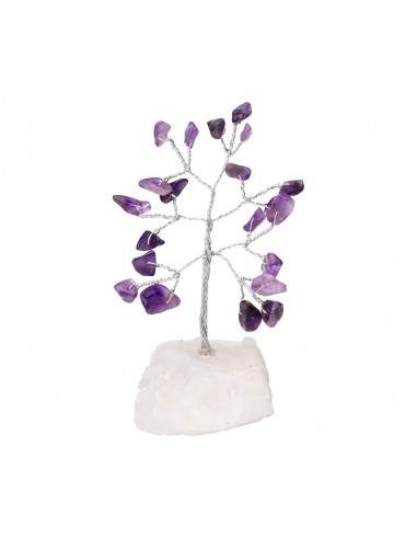 Mini arbre en améthyste avec quartz brut