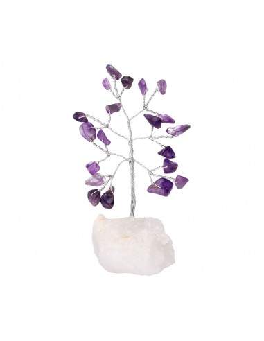 Mini Amethyst Tree with Rough Quartz