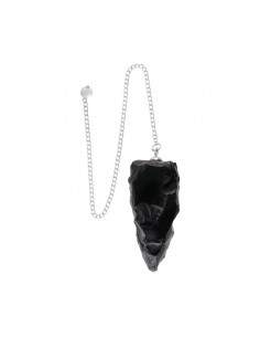 Pendule en obsidienne brute...