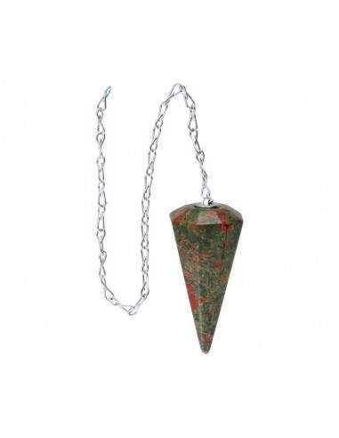 Unakite Jasper Faceted Pendulum (FAC50)