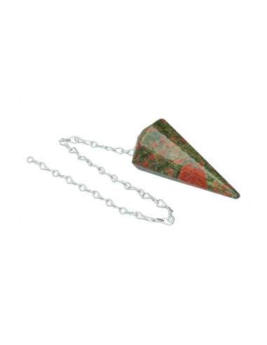 Unakite Jasper Faceted Pendulum (FAC50)