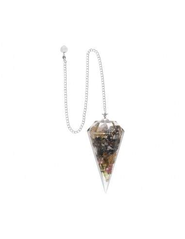 Pendule en résine avec tourmaline...