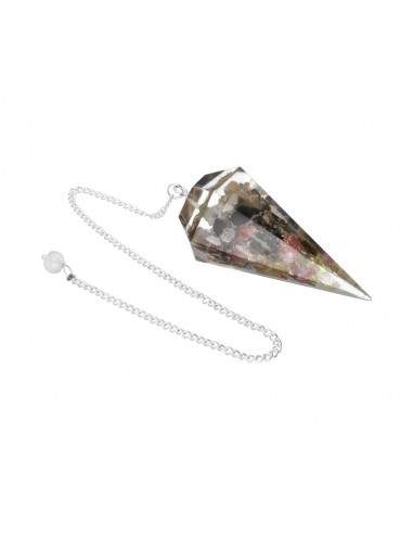 Pendule en résine avec tourmaline...