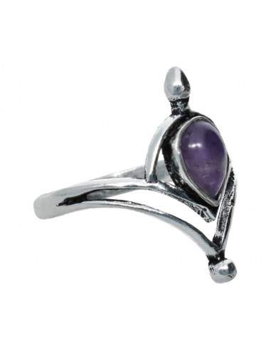 Silver Plated Ring with Mineral -A79-