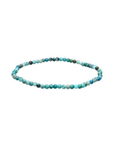 Bracelete Facetada Chrysocolla 3mm