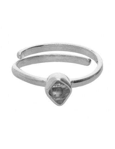 Herkimer Adjustable Quartz Ring in...