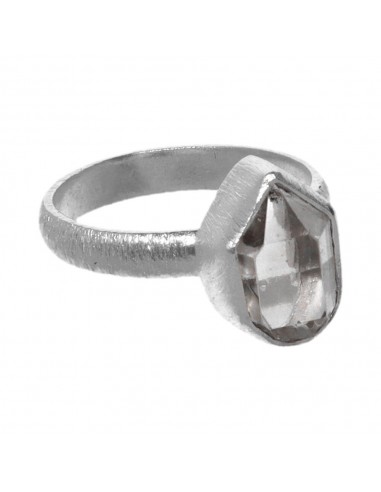 Hekimer Ring em Bruto em 925 Sterling...