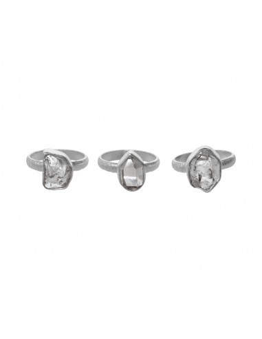 Rough Hérkimer Ring in 925 Sterling...