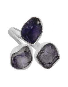 Triple Rough Iolite Ring in... 2