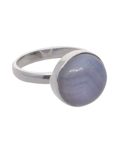 Medium Chalcedony Circle Ring in 925...