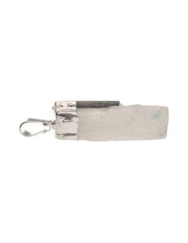 Selenite Pendant with Tourmaline in...