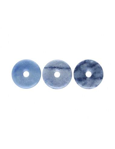 Donut de quartzo azul médio