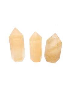 Polished Honey Calcite Tips 2
