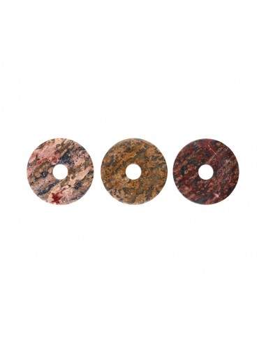 Grand donut en jaspe léopard