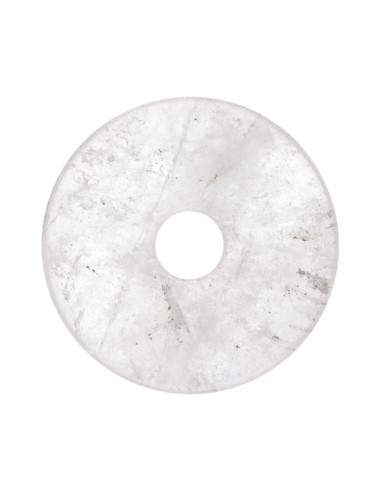 Donut grande de quartzo branco