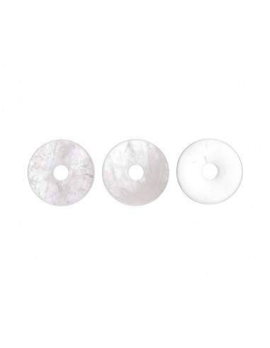 Donut grande de quartzo branco