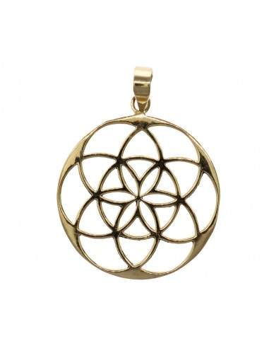 Flor pendente de bronze da vida -116-