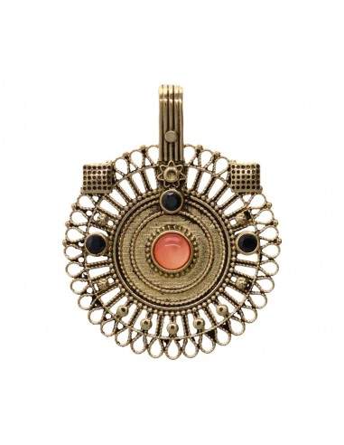 Bronze Pendant with Mineral -50-