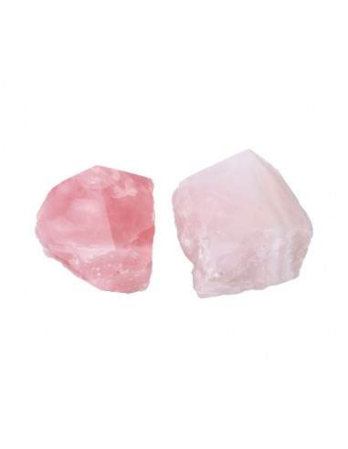 Pointes de quartz rose semi-polies