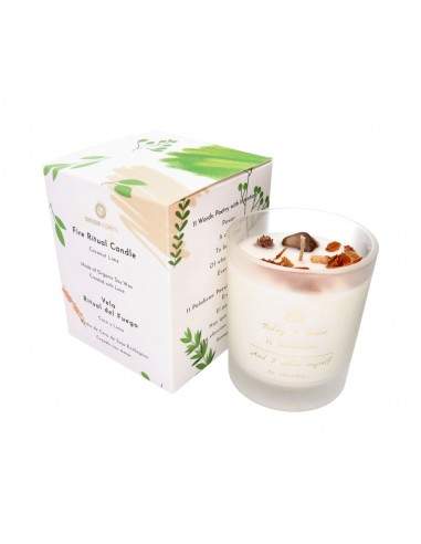 Coconut and Lime Candle with Tiger Eye