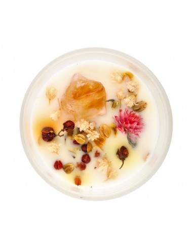 Spring Flowers with Citrine Candle