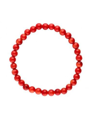 Bracelet de corail teinté 6mm