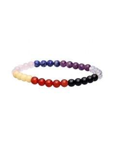 Pulseira chakras com ônix 6mm