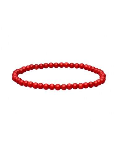 Bracelet de corail teinté 4mm