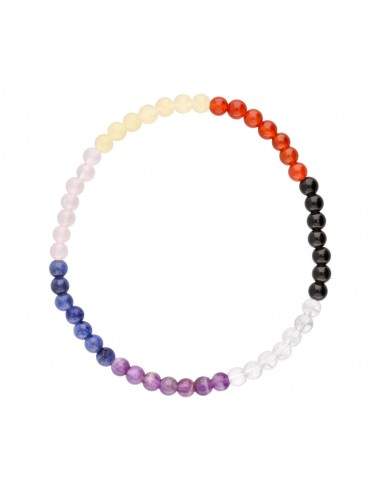 Pulsera Chakras con Ónix 4mm -2-