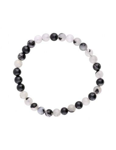 Pulseira de quartzo turmalinado 6mm