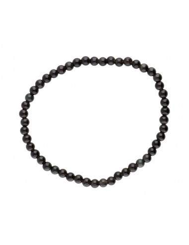 Obsidian Rainbow Bracelet 4mm