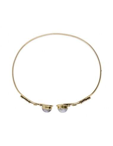 Pulseira de bronze com labradorite...