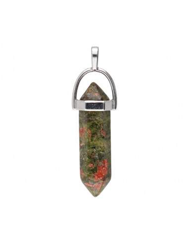 Unakite Jaspe Pendentif Petit Biterminé